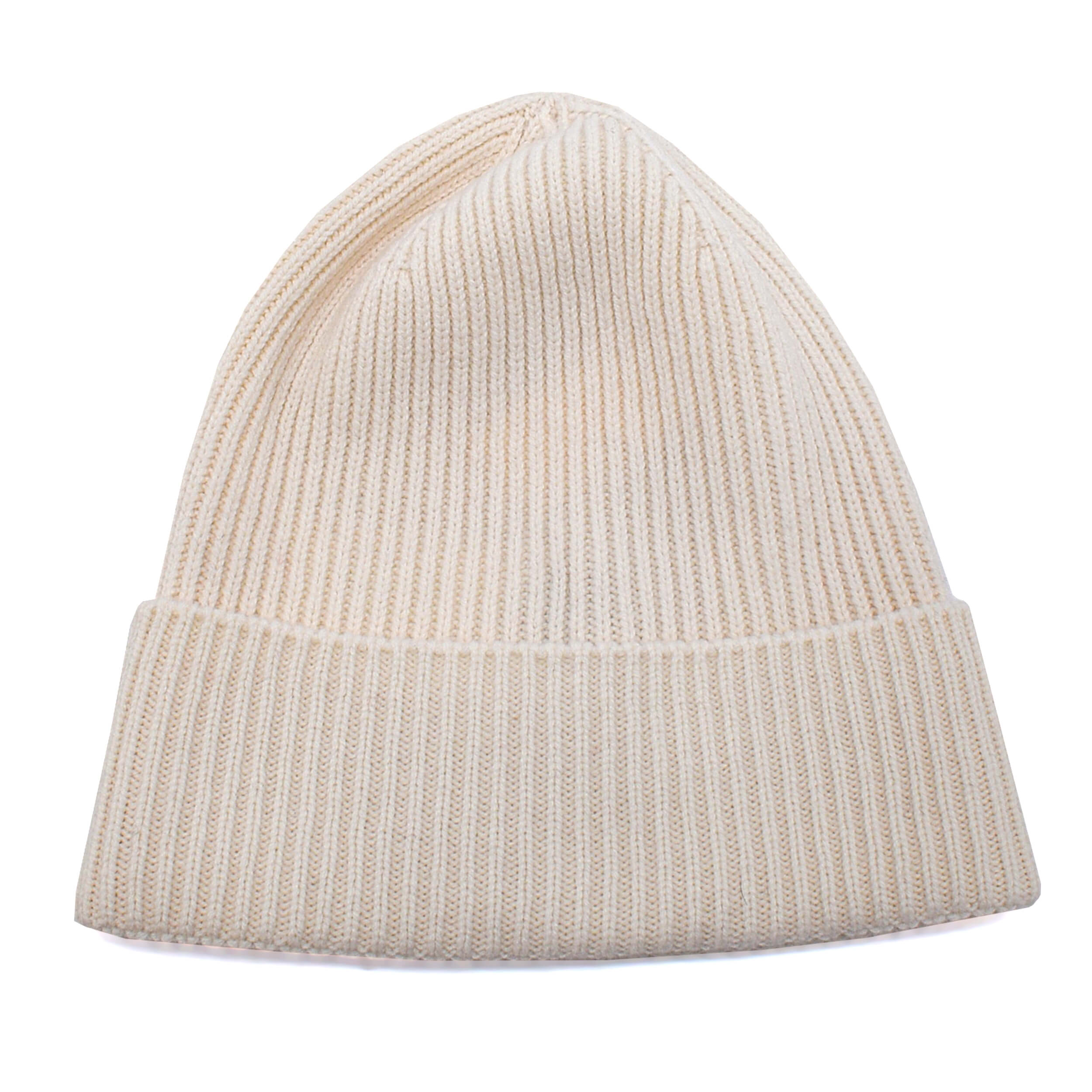 Moncler- White Logo Wool Beanie 